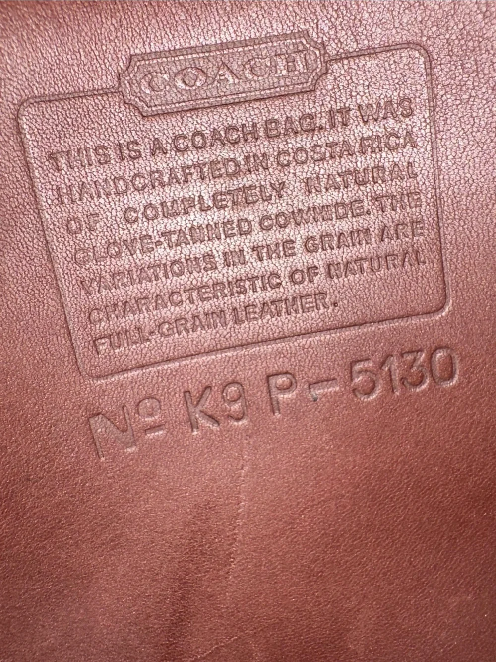 Coach Vintage Station Made in Costa Rica Mahogany - Picture 10 of 10